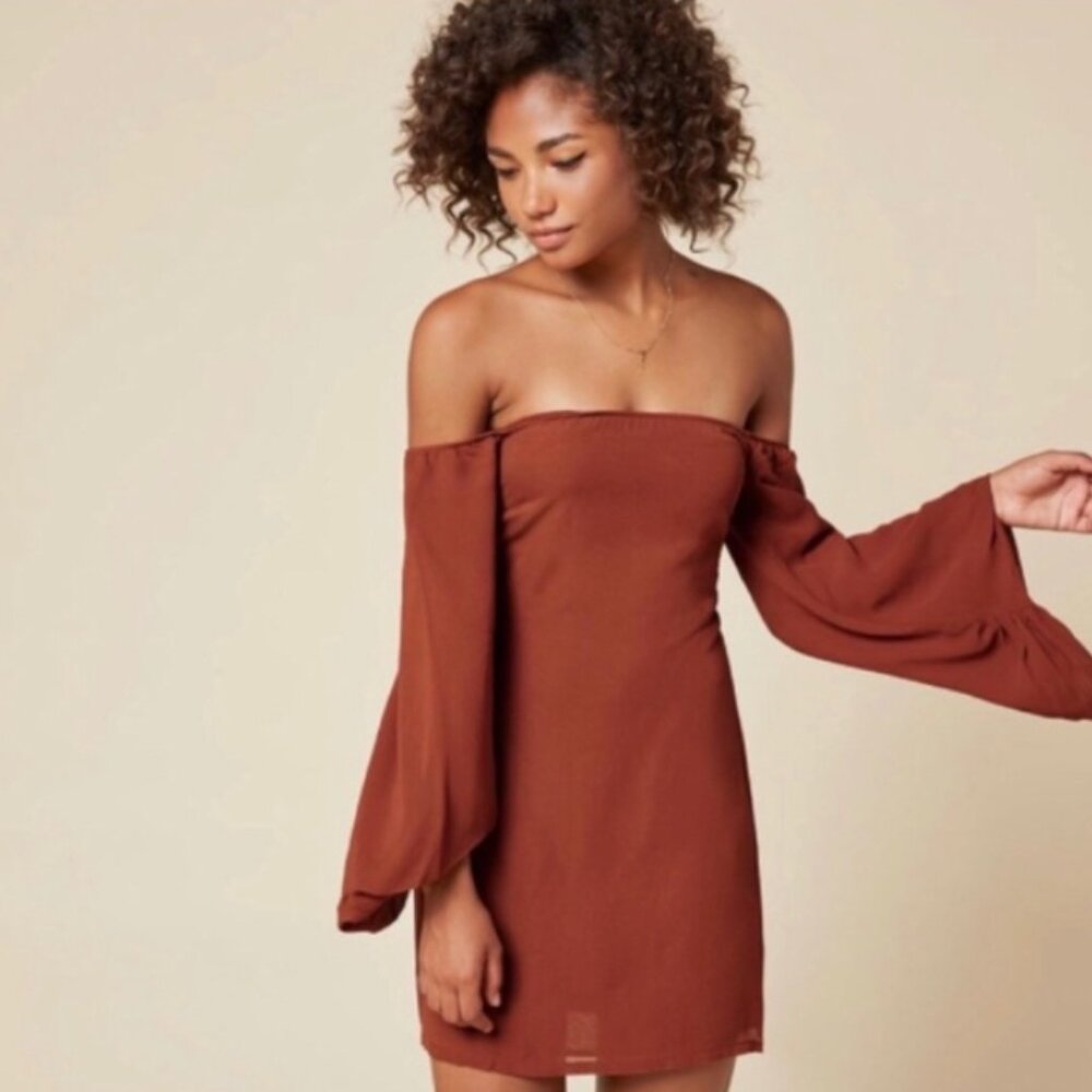 Reformation Casanova Floral Mini Dress Bell Sleeves - Picture 3 of 7